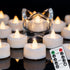 Remote Candles, 12PCS Flameless Tea Lights Candles Battery Operated with Timer, 400+Hours Remote Control LED Tea Lights Votive Candles for Holiday...