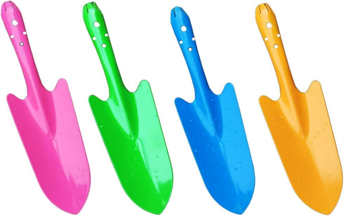 4 PCS Gardening Trowels,Mini Colorful Trowel Metal Garden Hand Shovels,Garden Tools for Kids Teens Adults Flower Soil Planting Digging Transplanti...