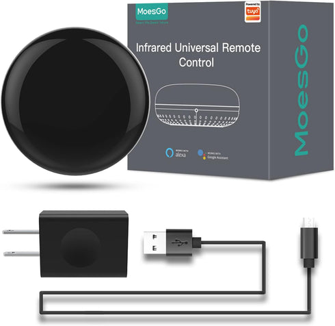 MoesGo WiFi IR Control Hub for Smart Appliances via Voice and Smart Life/Tuya App, Compatible with Amazon Echo and Google Home......