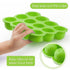 Samuelworld Baby Food Storage Container, 12 Portions x 2.5oz - BPA Free Silicone Freezer Tray with Clip-On Lid for Milk Storage, Homemade Baby Foo...