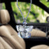 H&D HYALINE & DORA Crystal Glass Butterfly Car Key Charm Mirror Hanging Ornaments Gift (Butterfly-1)...