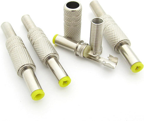 10Pcs 5.5 * 2.1/2.5mm DC Power Jack Plug Adapter Connector Power Supply Ends Solder Type DIY DC Connector (5.5 * 2.5mm)...