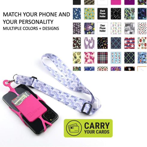 Gear Beast Cell Phone Lanyard - Universal Mobile Phone Lanyard with Case Holder, Card Pocket, Soft Neck Strap, and Adjustable Clip - Compatible wi...