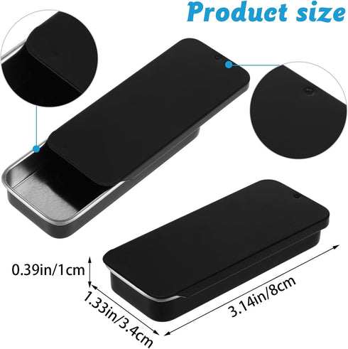 Metal Tin Box, 3Pcs Small Tin Containers Mini Tin Box Metal Slide Top Tin Containers Small Tin Box Metal Tins With Lids For Wedding Jewelry Lip Ba...