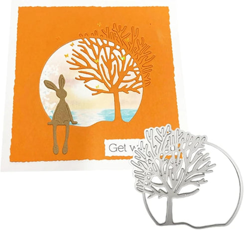 Tree Border Frame Metal Die Cuts, Tree Border Background Wedding Cutting Dies Stencils DIY Crafts Cards Cuts for DIY Embossing Card Making Photo D...
