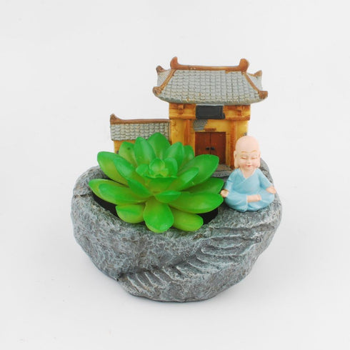 NWFashion Retro Chinese Buddha Hall,Pond Inside Flower.Succulent Planter/Pot Container for Indoor Outdoor...