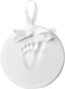 Hanging Baby's Print Keepsake Ornament, Nursery Décor, Holiday Baby, Christmas Stocking Stuffer, White...