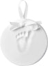 Hanging Baby's Print Keepsake Ornament, Nursery Décor, Holiday Baby, Christmas Stocking Stuffer, White...