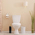 Blue Donuts Toilet Brush Holder with Bamboo Top - Black...