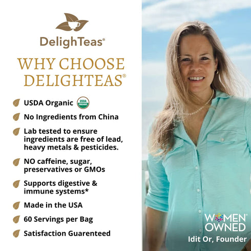 DelighTeas Organic Digest & Detox CCF Tea | Ayurvedic Cumin, Coriander, Fennel Loose Leaf Tea for Digestion, Detox Cleanse | USDA Organic, Non-GMO...