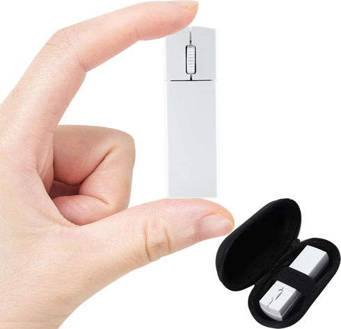 Wireless Bluetooth Mouse, Dual Mode (BT+2.4G) Noiseless Charging Mouse (with Storage Case), 3 Buttons 1200 DPI Ultra-Thin Portable Mini Travel Wir...