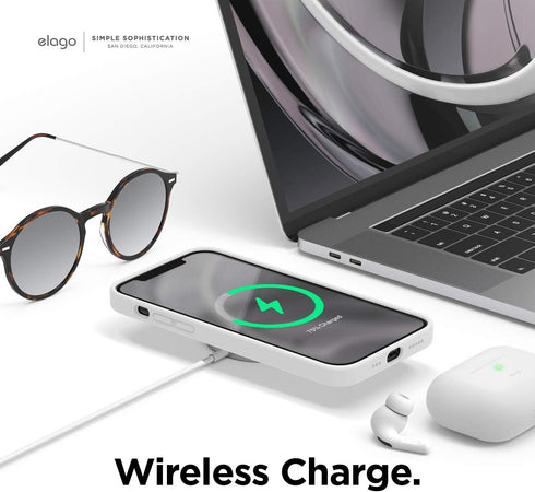 elago Magnetic Case for iPhone 12 Pro Max Case MagSafe 6.7 inch - Easy to Hold, Soft Grip Silicone, Built-in Magnets, Compatible with All MagSafe ...