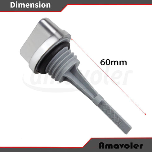 2 Pcs Motorcycle Oil Dipstick 60mm Aftermarket Replacement Parts Fit for 50cc 70cc 90cc 110cc 125cc Horizontal Engine ATV Quad Pit Dirt Bike Go Ka...