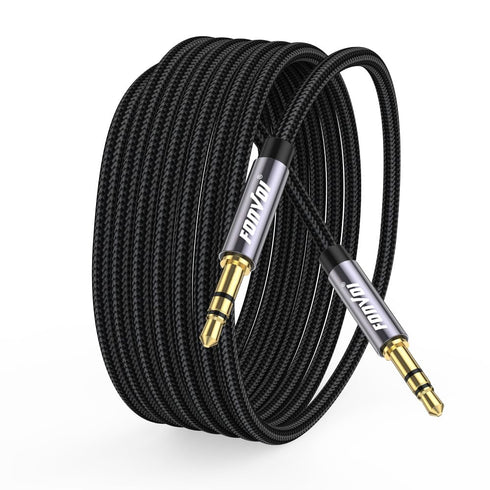 AUX Cable(15FT),3.5mm Audio AUX Cord for Car,Braided 3.5mm Male to Male Stereo Cable, Compatible with:Headphones, Phones, iPod,Car Audio,MP3 and M...