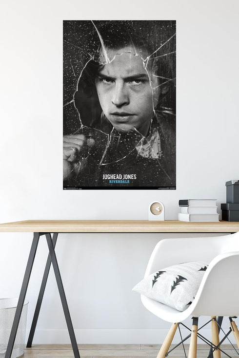 Trends International Riverdale - Shattered Jughead Wall Poster, 22.375" x 34", Premium Poster & Mount Bundle...
