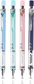 0.9 mm Mechanical Pencil Stationery Set Including 4pcs Mechanical Pencils with 4 Tubes HB Lead Refills and 4pcs Jerry Erasers for Writing Draft, D...