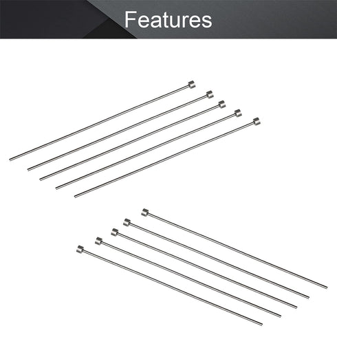 Utoolmart 2mm Dia Round Tip Steel Straight Ejector Pin Punch 150mm Long Silver Gray 10pcs...