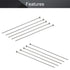 Utoolmart 2mm Dia Round Tip Steel Straight Ejector Pin Punch 150mm Long Silver Gray 10pcs...