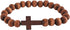 Wooden Cross Bracelet Christian for Men Women, 7 1/2 Inch...