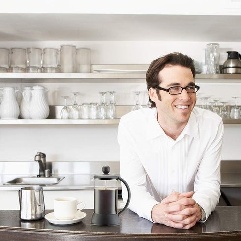 Easyworkz Eclipse French Press 12 oz Coffee Tea Maker with Borosilicate Glass...