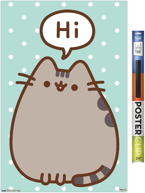 Trends International Pusheen - Hi Wall Poster, 22.375" x 34", Premium Poster & Clip Bundle...