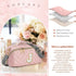 Initial Makeup Bag, Quilted Letter Cosmetic Bag Cute Make Up Bag with Handle Portable Travel Toiletries Bag Pink, Personalized Birthday Gift for W...
