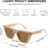 Vintage Square Cat Eye Sunglasses Women Large Trendy Retro Sun Glasses Classic Thick Rectangle Frame...