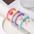 Colorful Rainbow Flower Heart Charm Bracelets Set Y2k Friendship Acrylic Beaded Stretchy Strand Bracelet for Women Girls Cute Preppy Party Favor P...