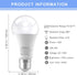 Radar Motion Sensor Outdoor Light Bulb, 12 Watts (100 Watt Equivalent) A19 Daylight LED Bulbs Motion Detector Light Bulbs for outside, Porch, Gara...