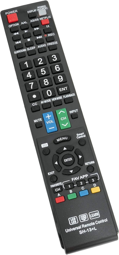New SH-13+L Replace Universal Remote Control fit for Almost All Sharp Brand LCD LED HD Smart TV GB004WJSA GB005WJSA GA890WJSA GB118WJSA GJ221-C GJ...