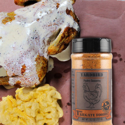 The Tailgate Foodie Yardbird Poultry Seasoning Pitmaster Edition -Grilling Dry Rub for Poultry- Great on Chicken, Turkey, Birds -Dry Rub- 9.5oz Sh...