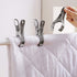 Outdoor Heavy Duty clothespins 10 Pack Large Stainless Steel Quilt Clips,Beach Towel Clips,Curtain Clamps,Rubber Tipped Metal Clothes...