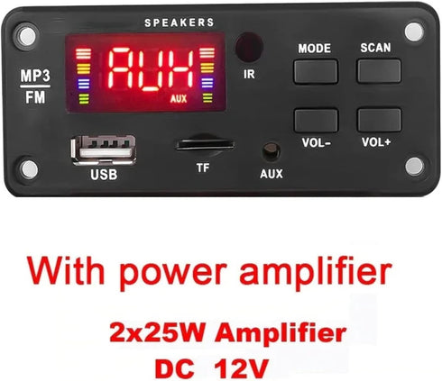 DC 6V?12V Bluetooth Decoder Board,KIMISS Bluetooth 5.0 MP3 Decoder Module ABS Digital Display Decoding Wireless Audio Receiver Module with Remote ...