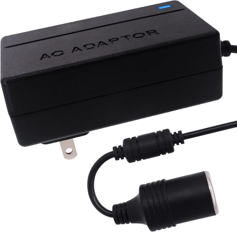 110V AC to Car Cigarette Lighter Socket DC 12V 3A Power Converter - 100V-250V AC Household Wall Plug to 12V DC Transformer for Car GPS Dash Cam Ra...