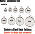 30 Pcs Fit 20mm Stainless Steel Round Blank Bezel Pendant Trays Base Cabochon Settings Charms for Jewelry Making (10166-20mm-30pcs)...