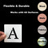 1 Inch Alphabet Letter Stencils for Painting - 70 Pack Letter and Number Stencil Templates with Signs for Painting on Wood, Reusable Letters and N...