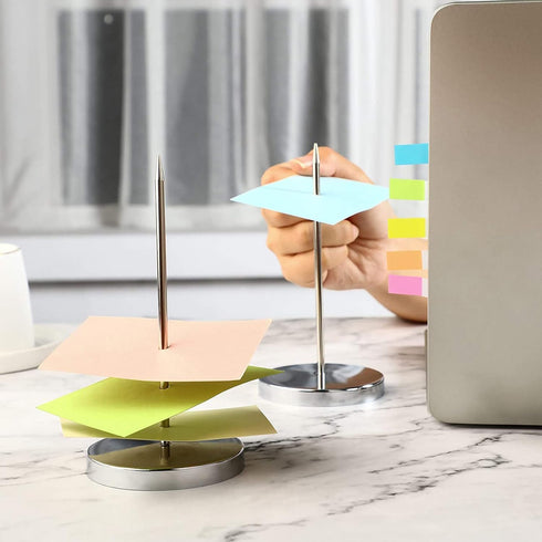 Silver Safe Memo Holder Spike Stick for Bill Receipt Note Paper Order Office Desk Office Memo Holders Memo Holders Desk Accessories and Workspace ...