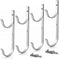 4 PCS Set Pool Pole Hangers Heavy Duty Aluminium Holder Hooks with Screws Perfect Hooks for Swimming Pool,Telescopic Poles,Skimmers,Nets Brushes,V...