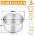 P&P CHEF Cake Pan Set of 4, Stainless Steel Baking Round Cake Pans Tins Bakeware for Birthday Wedding, Leak-proof & Easy Clean, Mirror Finish & Ea...