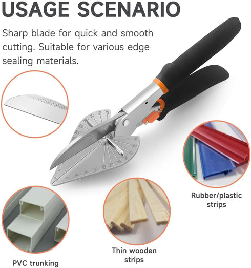 TOWOT Multi Angle Trim Cutter Miter Shears for Molding, Adjustable at 45 To 135 Degree With Safety Lock Hand Tools for Cutting Plastic, PVC, No Re...
