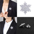 OKA Clear Austrian Crystal Winter Snowflake Brooch Pin, Elegant White Crystal Brooch Pins for Women...