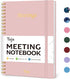 Meeting Notebook For Work Organization - Work Planner Notebook With Action Items, Agenda Planner For Note Taking, 160Pages (6.9" X 9.9") Project P...
