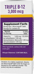 Superior Source No Shot Triple B12 3000 mcg, Quick Dissolve MicroLingual Tablets, 60 Ct, Methylcobalamin, Adenosylcobalamin & Cyanocobalamin, Cogn...