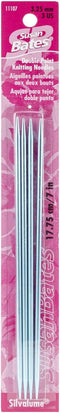 Silvalume Double Point Knitting Needles 7" 4/Pkg-Size 3/3.25mm4...