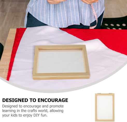 SEWACC 2pcs Wooden Paper Making Screen Papermaking Mould and Deckle Paper Making Mold Wooden Paper Making Screen Frame for DIY Paper Crafts...