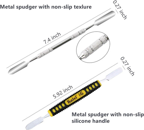 Kaisi Professional Electronics Opening Pry Tool Repair Kit with Metal Spudger Non-Abrasive Nylon Spudgers and Anti-Static Tweezers for Cellphone i...