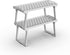 ums Kitchen Cabinet Shelf Organizers - White Plastic Stackable Freezer Rack, Usable Storage Rack for Your Spice, Refrigerator, Pantry (12 X 5.5 in...