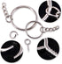 Swpeet 300Pcs Key Chain Rings Kit, 100Pcs Keychain Rings with Chain and 100Pcs Jump Ring with 100Pcs Screw Eye Pins Bulk for Jewelry Findings Maki...