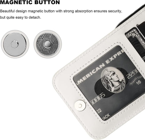 KIHUWEY Compatible with iPhone 13 Pro Case Wallet with Credit Card Holder, Premium Leather Magnetic Clasp Kickstand Heavy Duty Protective Cover fo...