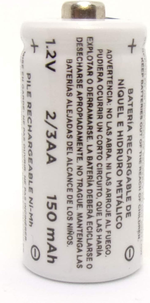 8X Westinghouse 2/3 AA Ni-Mh Battery Batteries Rechargeable 1.2 V Volt 150 mAh Reusable Chargeable by JL Missouri Parts...
